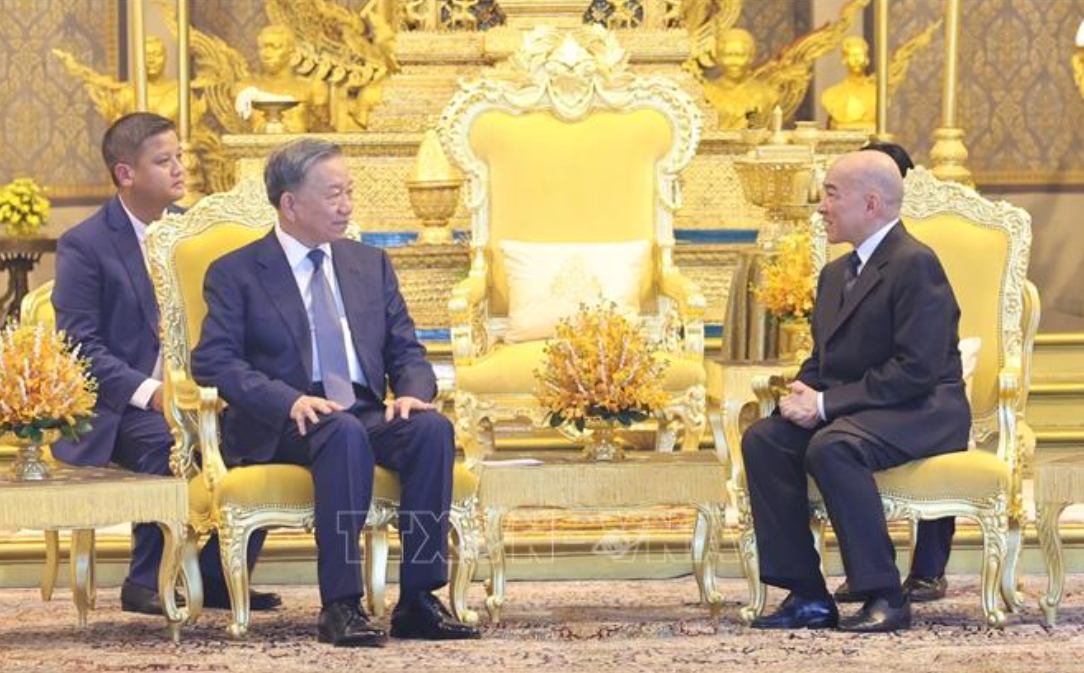 Chủ tịch nước Tô Lâm hội kiến Quốc vương Campuchia Norodom Sihamoni-Keonhacai SHBET